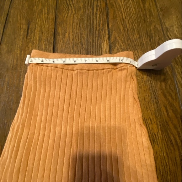 Majorelle Knit Mixed Burnt Orange With Lace Trim Skirt Size Small C5 - Picture 6 of 6